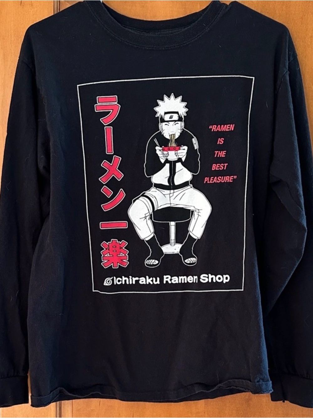 Naruto Shippuden Ichiraku Ramen Shop Long Sleeve Graphic Anime Tee Shirt M 🍥